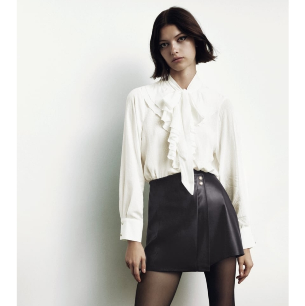 NWT ZARA Faux Leather Skort